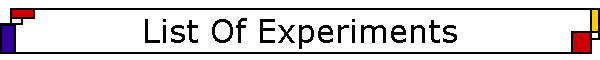 List Of Experiments