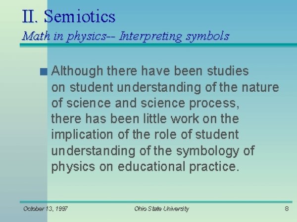 II. Semiotics